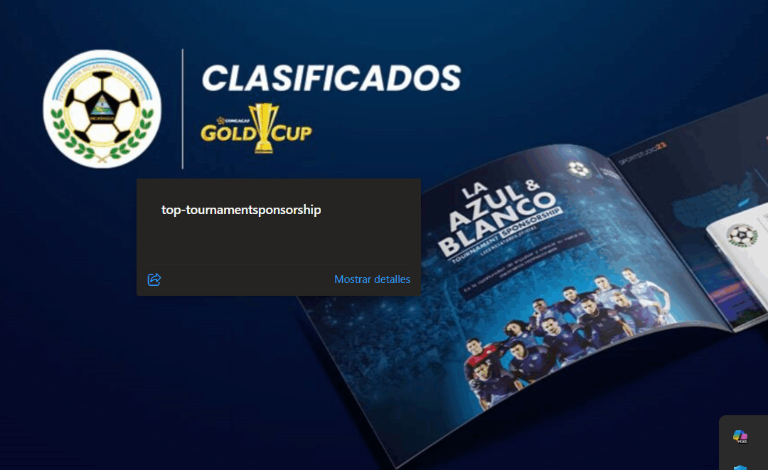“TOURNAMENT SPONSORSHIP” PARA EL AZUL Y BLANCO